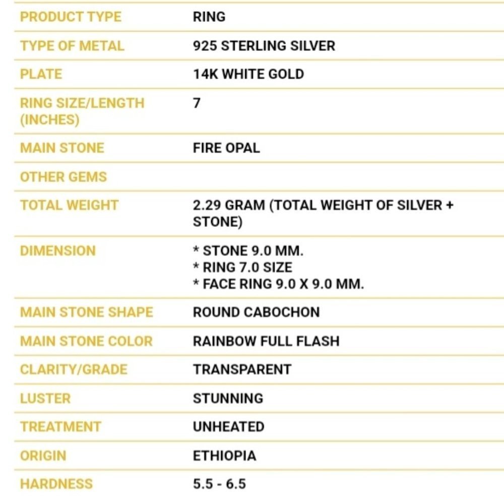 Opal Ring, Gemstone Solitaire Ring, Birthstone Da… - image 4